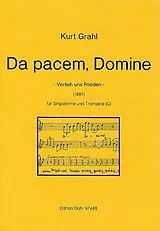 Kurt Grahl Notenblätter Da pacem domine für Singstimme