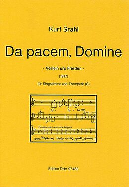 Kurt Grahl Notenblätter Da pacem domine für Singstimme