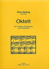 Otto Malling Notenblätter Oktett op.50 für 4 Violinen