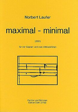 Norbert Laufer Notenblätter Maximal minimal