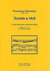 Francesco Geminiani Notenblätter Sonate e-Moll für Altsaxophon und
