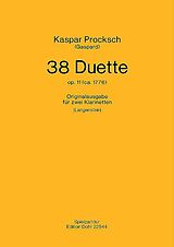 Kaspar (Gaspard) Procksch Notenblätter 38 Duette op.11 für 2 Klarinetten
