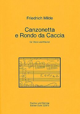 Friedrich Milde Notenblätter Canzonetta e Rondo da Caccia