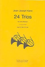 Jean-Joseph Kenn Notenblätter 24 Trios Band 2 (Nr.15-24) für 3 Hörner