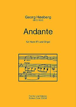 Georg Valdemar Hoeberg Notenblätter Andante für Horn in F und Orgel