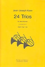 Jean-Joseph Kenn Notenblätter 24 Trios Band 1 (Nr.1-14) für 3 Hörner