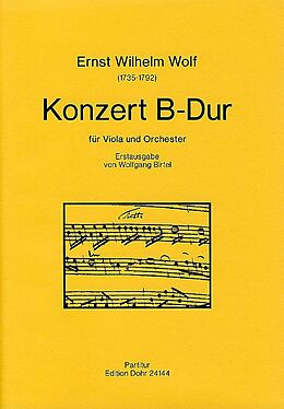 Ernst Wilhelm Wolf Notenblätter Konzert B-Dur