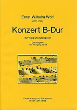 Ernst Wilhelm Wolf Notenblätter Konzert B-Dur für Viola und