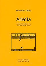 Friedrich Milde Notenblätter Arietta für 2 Klarinetten und 2 Hörner in Es