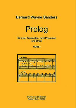 Bernard Wayne Sanders Notenblätter Prolog für 2 Trompeten, 2 Posaunen