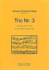 Johann Martin Friedrich Nisle Notenblätter Trio E-Dur Nr.3 für Violinen