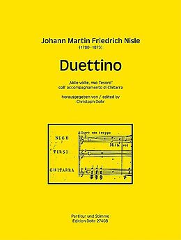 Johann Martin Friedrich Nisle Notenblätter Duettino