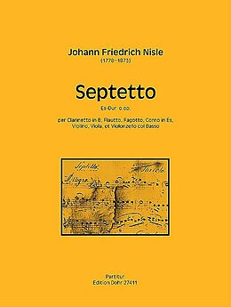 Johann Martin Friedrich Nisle Notenblätter Septett Es-Dur für Flöte, Klarinette, Fagott, Horn, Violine, Viola