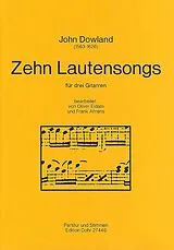 John Dowland Notenblätter 10 Lautensongs für 3 Gitarren