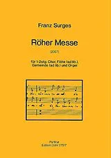 Franz Surges Notenblätter Röher Messe für gem Chor und Orgel