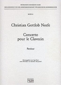 Christian Gottlob Neefe Notenblätter Concerto pour le clavecin