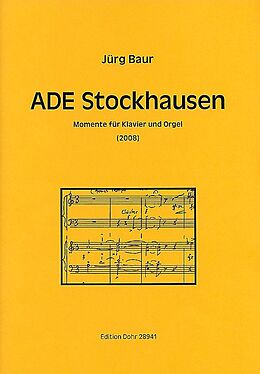 Jürg Baur Notenblätter Ade Stockhausen für Klavier und Orgel