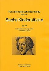 Felix Mendelssohn-Bartholdy Notenblätter 6 Kinderstücke op.72 für Flöte