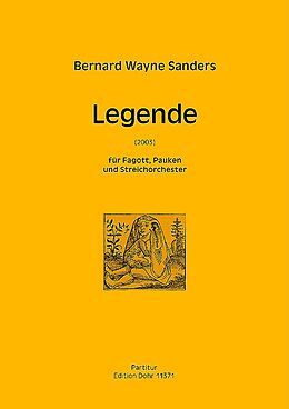 Bernard Wayne Sanders Notenblätter Legende für Fagott, Pauken und