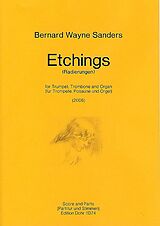 Bernard Wayne Sanders Notenblätter Etchings für Trompete, Posaune und Orgel