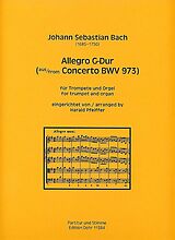 Georg Friedrich Händel Notenblätter Allegro G-Dur BWV973 für Trompete und Orgel