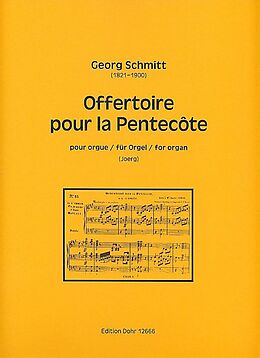 Johann Georg Gerhard Schmitt Notenblätter Offertoire pour la Pentecôte