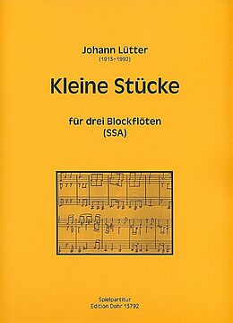 Johann Lütter Notenblätter Kleine Stücke