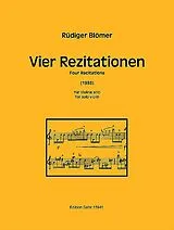 Rüdiger Blömer Notenblätter 4 Rezitationen