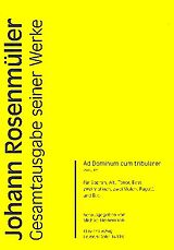 Johann Rosenmüller Notenblätter Ad Dominum cum tribularer RWV.E120