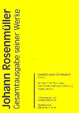 Johann Rosenmüller Notenblätter Laudate pueri Dominum III RWV.E109