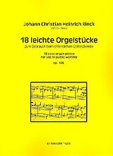 Johann Christian Heinrich Rinck Notenblätter 18 leichte Orgelstücke zum Gebrauch im öffentlichen Gottesdienste op.1