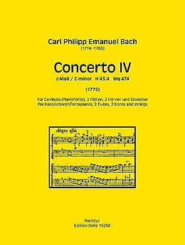 Carl Philipp Emanuel Bach Notenblätter Konzert c-Moll Nr.4 H43,4 Wq474
