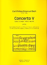 Carl Philipp Emanuel Bach Notenblätter Konzert G-Dur Nr.5 H43,5 Wq475