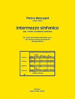 Pietro Mascagni Notenblätter Intermezzo sinfonico aus Cavalleria rusticana