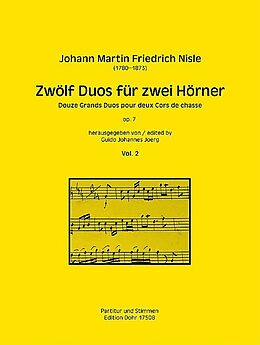 Johann Martin Friedrich Nisle Notenblätter 12 Duos op.7 Band 2 (Nr.7-12)