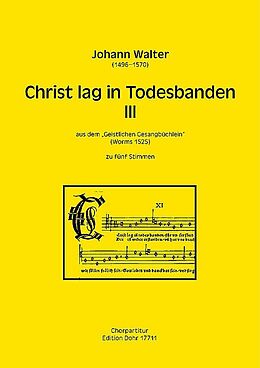 Johann Walter Notenblätter Christ lag in Todesbanden Nr.3