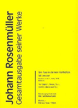 Johann Rosenmüller Notenblätter Ein Tag in deinen Vorhöfen ist besser RWV.E10