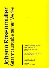 Johann Rosenmüller Notenblätter In te Domine speravi non confundar RWV.E16