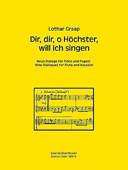 Lothar Graap Notenblätter Dir dir o Höchster will ich singen