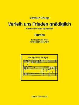 Lothar Graap Notenblätter Verleih uns Frieden gnädiglich