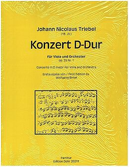 Johann Nicolaus Triebel Notenblätter Konzert D-Dur op.55 Nr.1