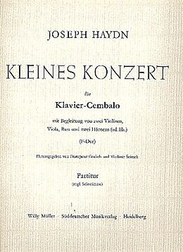 Franz Joseph Haydn Notenblätter Kleines Konzert F-Dur für