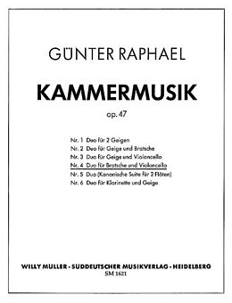 Günter Albert Rudolf Raphael Notenblätter Duo op.47,4 für Viola