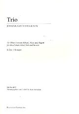 Johann Gottlieb Graun Notenblätter Trio E-Dur