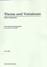 Joseph Triebensee Notenblätter Thema und Variationen für