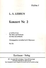 Ludwig August Lebrun Notenblätter Konzert g-Moll Nr.2 für Oboe und Orchester