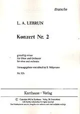 Ludwig August Lebrun Notenblätter Konzert g-Moll Nr.2 für Oboe und Orchester