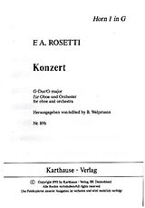 Antonio (Franz Anton Rössler) Rosetti Notenblätter Konzert G-Dur