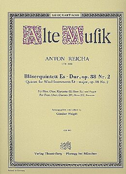 Anton (Antoine) Joseph Reicha Notenblätter Quintett Es-Dur op.88,2