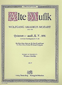 Wolfgang Amadeus Mozart Notenblätter Quintett c-Moll KV406